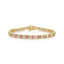 Lab-Grown Bezel Emerald & Pink Sapphire Tennis Bracelet