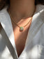 Asscher Diamond Bubble Bezel Necklace