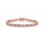 Lab-Grown Bezel Emerald & Pink Sapphire Tennis Bracelet