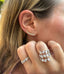 Graduated Bezel Ear Climbers
