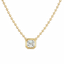 Asscher Diamond Bubble Bezel Necklace
