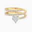 Heart Diamond Coil Ring