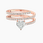 Heart Diamond Coil Ring