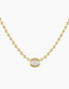 Oval Diamond Bubble Bezel Necklace