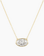 Oval Diamond Pendant Necklace